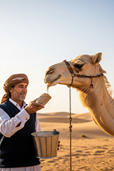 Feeding Camel